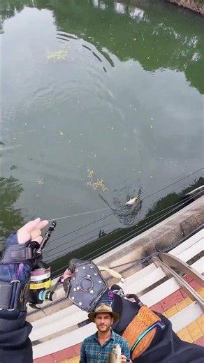 The harpoon shot out in a perfect arc.