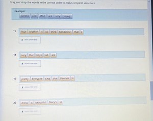 Drag and drop the words in the correct order to make complete s... | Filo