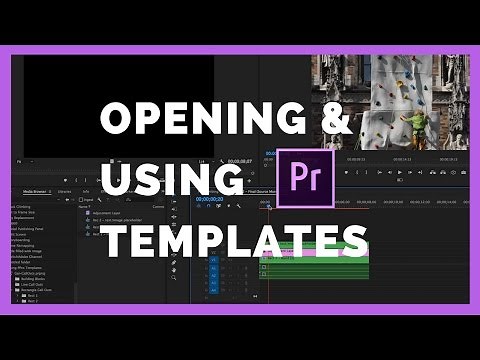 How to Open A Premiere Pro Templates in an Existing Premiere Pro Projects