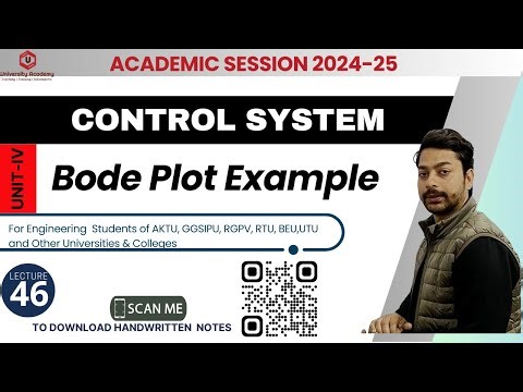 CS46: Bode Plot Numerical Problems | Bode plot in control system | Bode Plot Example Explained