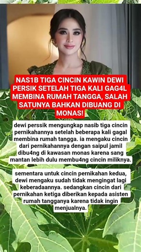 NAS1B TIGA CINCIN KAWIN DEWI PERSIK SETELAH TIGA KALI GAG4L #dewipersik #beritaartis #beritaviral