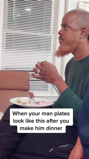 Delightful Dinner Cleanup: How He Enjoys Every Bite