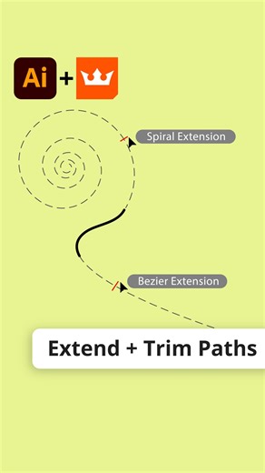 Astute Graphics on Instagram: "Learn how to extend paths in Adobe Illustrator. The Extend Path Tool from Astute Graphics can extend open paths in a constant radius, spiral, bezier or straight extension. Extend Path Tool is part of the VectorScribe Plugin from Astute Graphics, try it for FREE today with link in bio…"