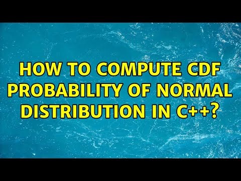 How to compute CDF probability of normal distribution in C++?