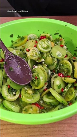 Pickled Green Tomatoes for Winter #recipes
