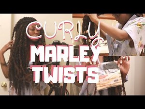 How To: Natural Looking Marley Twists + Curly Ends (New fav method!) | Natural Hair Protective Style