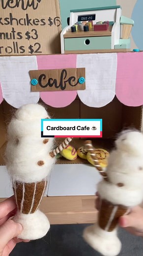 Try this simple DIY at home for a fun pretend play set up! ☕️ #pretendplay #cardboardcrafts #diytoys #playinvitation 🎥 - Emma / creative.fun.play on IG