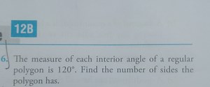 12B6. The measure of each interior angle of a regular polygon ... | Filo