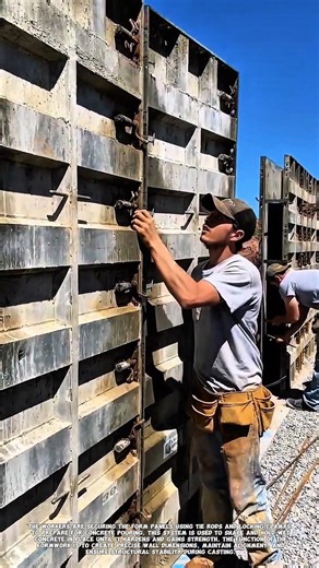 Concrete Wall Formwork Installation | Modular Panel Locking System.