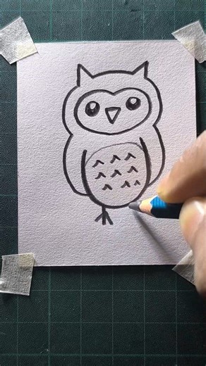 Easy owl drawing tutorial | All About Art