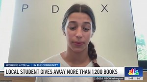 Aliyah Majeed-Hall, a Virginia high school junior, started an organization called One Word Reading Initiative where she gives away high-quality books to children in vulnerable communities. | NBC Washington
