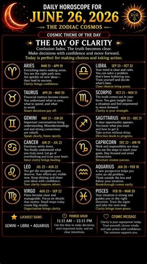 Daily Horoscope June 26,2026✨What The Universe Wants You To Hear Today #shorts #zodiacsigns #astro