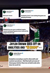 Jaylen Brown Responds to Analytics Claim He's Only 7th-Best on Team