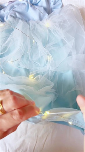 DIY Cinderella Costume with Twinkle Lights for Kids