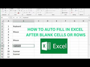 How to Autofill Text After Blank Rows or Cells In Microsoft Excel