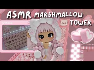 Roblox ASMR 🩷 Marshmallow Tower | Keyboard ASMR with Handcam