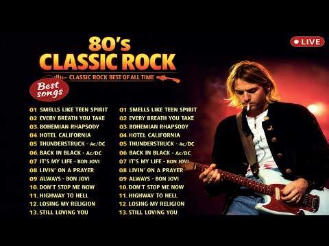 Top 100 Classic Rock Songs Of 80s 90s - Aerosmith, Queen, Guns N' Roses,Metallica,Bon Jovi Inspired