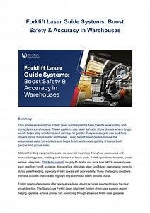 A Guide to Forklift Laser Systems for Warehouse Safety - SlideServe