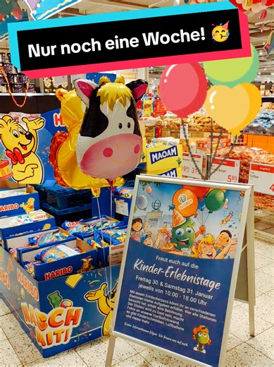 Nächste Woche ist es endlich soweit 🎉🎉🎉 Am Freitag und Samstag, den 30. und 31. Januar finden unsere Kinder-Erlebnistage statt! Freut euch auf viele tolle Aktionen wie ein kostenloses Kinderkarussell, Fotos mit dem Haribo Goldbären am Samstag oder Mitmach-Stationen, an denen ihr Stempel sammeln und tolle Geschenke bekommen könnt! Zudem bekommt jedes Kind einen Heliumballon geschenkt!* Kommt vorbei, wir freuen uns auf euch! *Nur solange der Vorrat reicht. #globus #köln #Kinder #haribo #erlebni