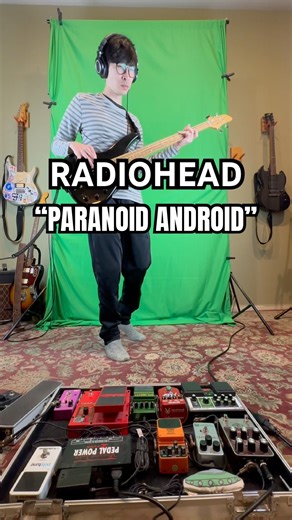 Radiohead Paranoid Android cover #radiohead #thomyorke #jonnygreenwood #bassguitar #okcomputer #bass