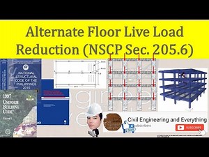 Live Load Calculation | NSCP C101-15 Section 205.6 Provisions | Alternate Floor Live Load Reduction
