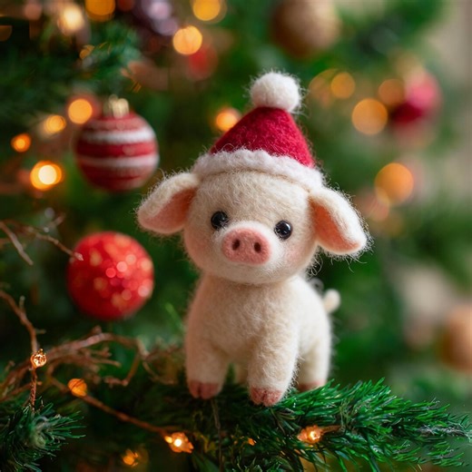 Needle-felted Pig Figurine, Animal Plush Felt Art Sculpture, Handmade Wool Felt Cute Piglet Ornament, Handcrafted Gift Children's Room Decor - Etsy UK