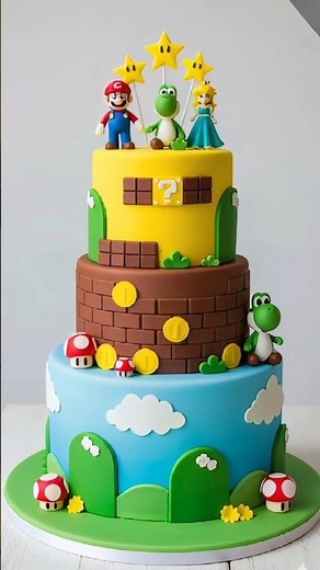 Watch This Mario Cake Get Sliced To Reveal Something AMAZING! 🎂⭐