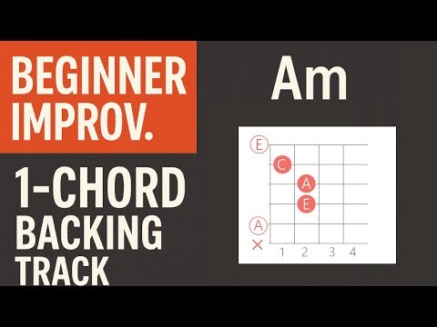 Beginner Guitar Improv – 1-Chord Jam Track in Am (With Scale Chart)