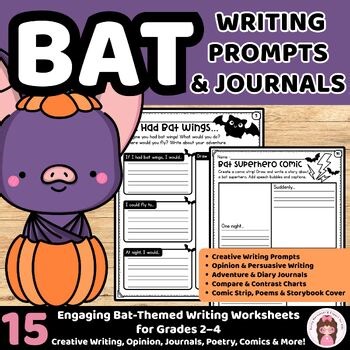 Bat Writing Prompts & Journals Grades 2–4 | Creative Opinion & Narrative Pack