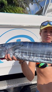 56K views · 5.3K reactions | Girl Catches Monster Wahoo! Happy Sunday funday fishing and football! . Caught this nice Wahoo today (“Monster” is subjective! ) out of Boynton before the weather. Landshark Lager Salty Dawgs sea witches Barrett rod company | Darcizzle Offshore | Facebook