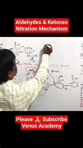 Aldehydes and Ketones Nitration Reaction Mechanism #viral #trending