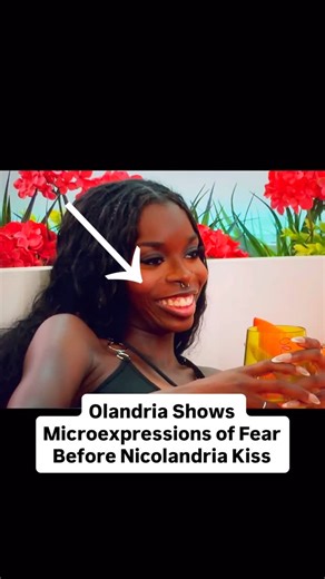 Annie Särnblad on Instagram: "Here we have a Olandria showing a Microexpression of fear before kissing Nic﫶 #emotions #anniesarnblad #diaryofahumanliedetector #facialexpressions #liedetection #bodylanguage #relationships #nicolandria #loveisland #loveislandusa"