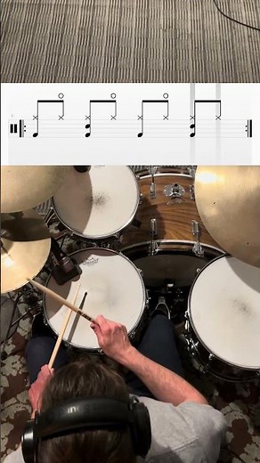 Progressively adding hi-hat openings then regressively taking them away 🥁 #basicdrumlessons