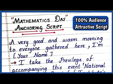 Mathematics Day Anchoring Script | Math Day Event/Celebration | Anchoring on Mathematics Day