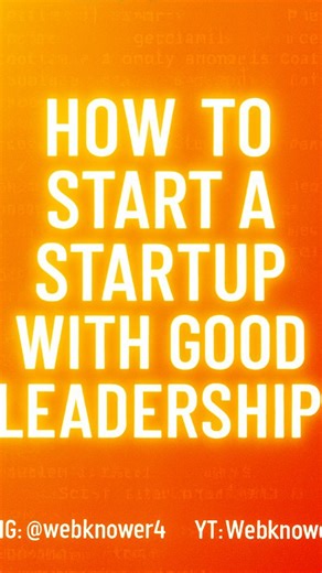 Webknower | How to Start a Startup with Great Leadership 🏆 "Want to lead like a pro and build your dream startup? 💡 Here’s how great leaders start... | Instagram