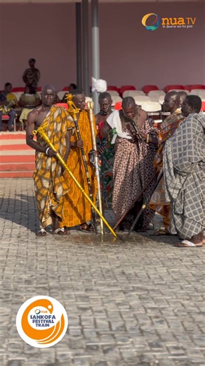 Libation prayer is offered to the Creator and deities at the Durbar grounds during the 2024 edition of the Saltpond Festival. #OnuaTV | Onua TV