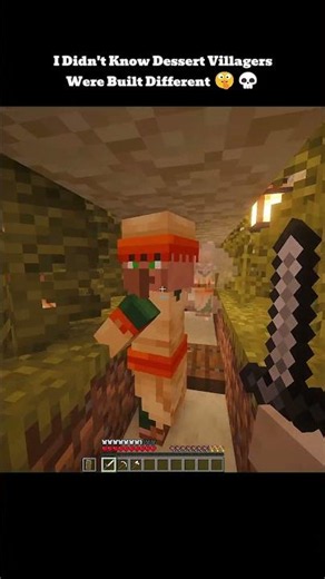 Something is wrong with these desert villagers #minecraft #shorts