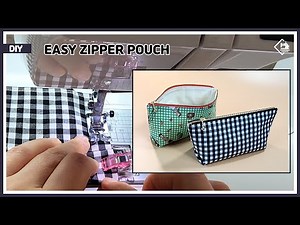 DIY How to make a zipper pouch easier and faster / sewing tutorial [Tendersmile Handmade]