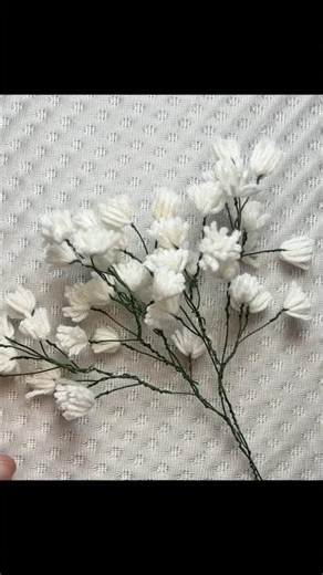 How to make Gypsy Flowers at Home | Baby’s Breath Flower #diyflower #crochet #shorts #youtubeshorts