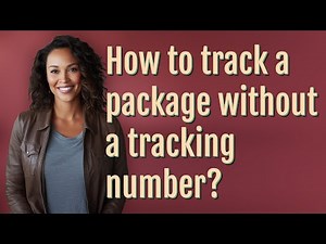 How to track a package without a tracking number?