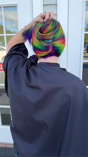 132K views · 61K reactions | Rapunzel X Lisa Frank  The most hair one one head I think I’ve ever touched, and it’s magic every time! All @dangerjonescreative Protected @olaplex Tools @framar Styled @oliviagarden_int #rainbowhair #rainbowhaircolor #vividhair #vibranthair #rainbowprism #nhstylist #nhvividstylist | shearelegance_bynicole | Facebook
