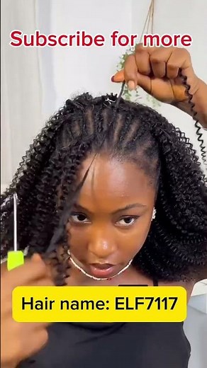 😚Ultimate Human Hair Extensions Crochet Braids Tutorial + Stunning Hairstyle #elfinhair