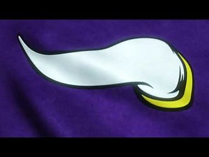 Minnesota Vikings Logo Flag Animation Loop