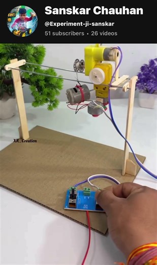 We make a automatic moter holder to use # cardboard #moter#viral #treanding #experiements #ytshorts