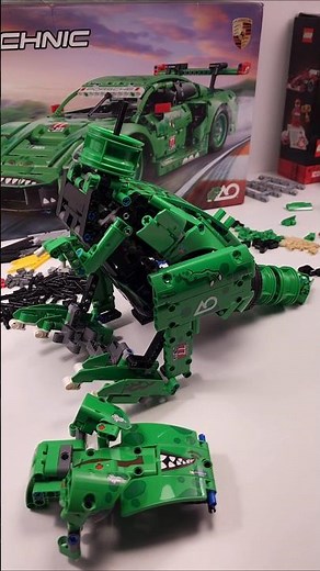 LEGO Technic Rexy the T-Rex MOC (42224)[1024 pcs] Building #shorts ‪@TopBrickBuilder‬
