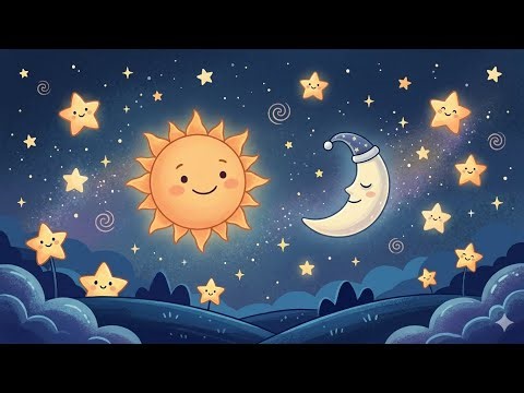 Sun Moon Stars Song for Kids 🌙⭐ Calm Bedtime Song for Toddlers #nurseryrhymes #kidssongs
