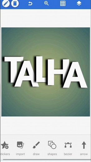 3D Shadow Text Logo Design | Stylish TALHA Logo Design Tutorial | PixelLab Logo Design 2025 #shorts