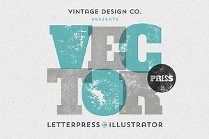VectorPress: Illustrator Letterpress, an Action Add-On by Ian Barnard