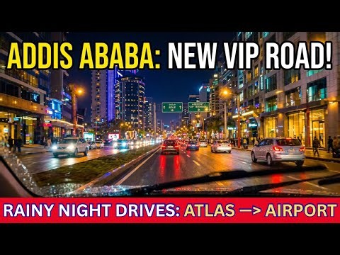 Addis Ababa's VIP Road in the RAIN: A Vibe You Can't Miss! 🌧️