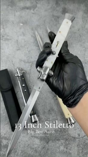 "Massive 13'' Italian Stiletto Auto Knife – Big Boy Switchblade Power & Style in One Blade! ⚔"